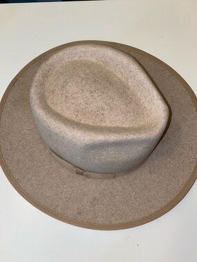 Olive & Pique 100% Wool Felt Brown Women's Hat Flat Top